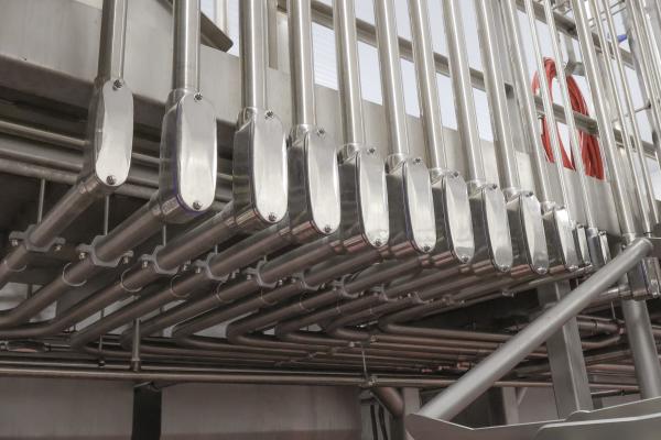 Robroy Stainless Couplings and conduit in application 